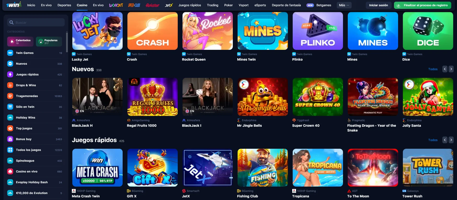Codigos 1Win slots