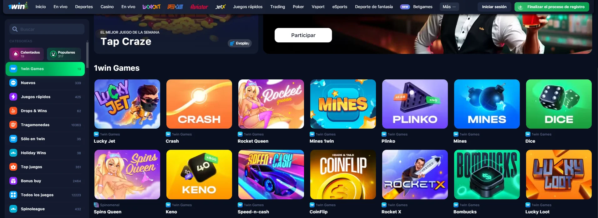 Mines 1Win deposito